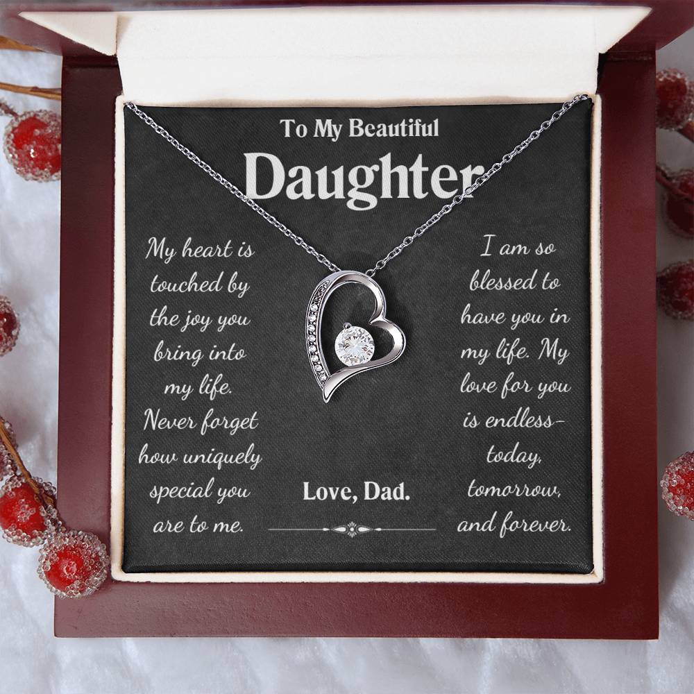Forever Love Necklace To My Beautiful Daughter