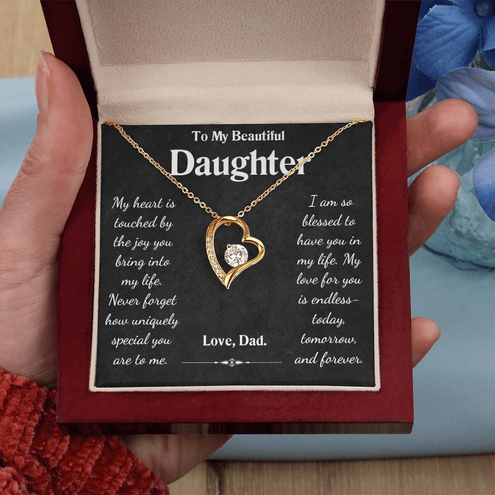 Forever Love Necklace To My Beautiful Daughter