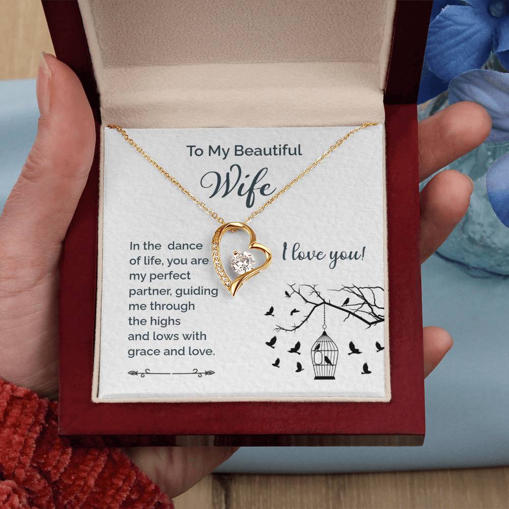 Forever Love Necklace To My Beautiful Wife You Are My Perfect Partner