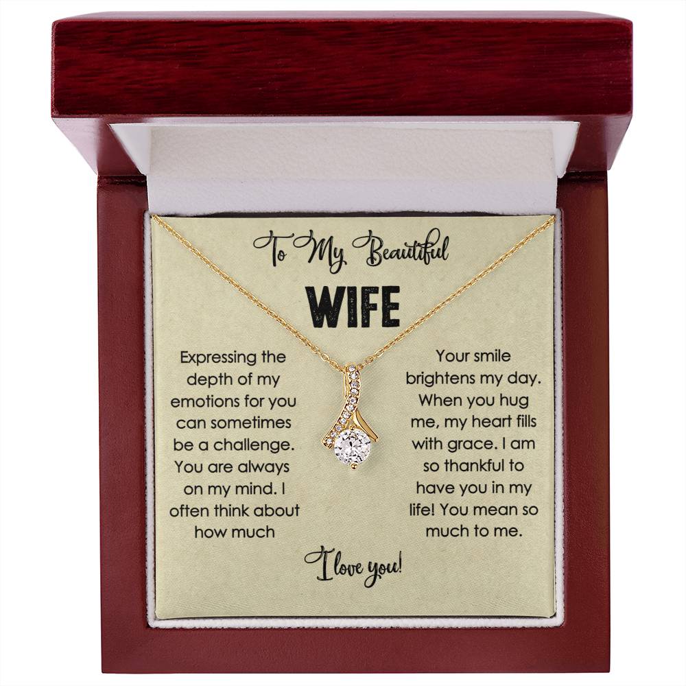 Alluring Beauty Necklace To My Beautiful Wife