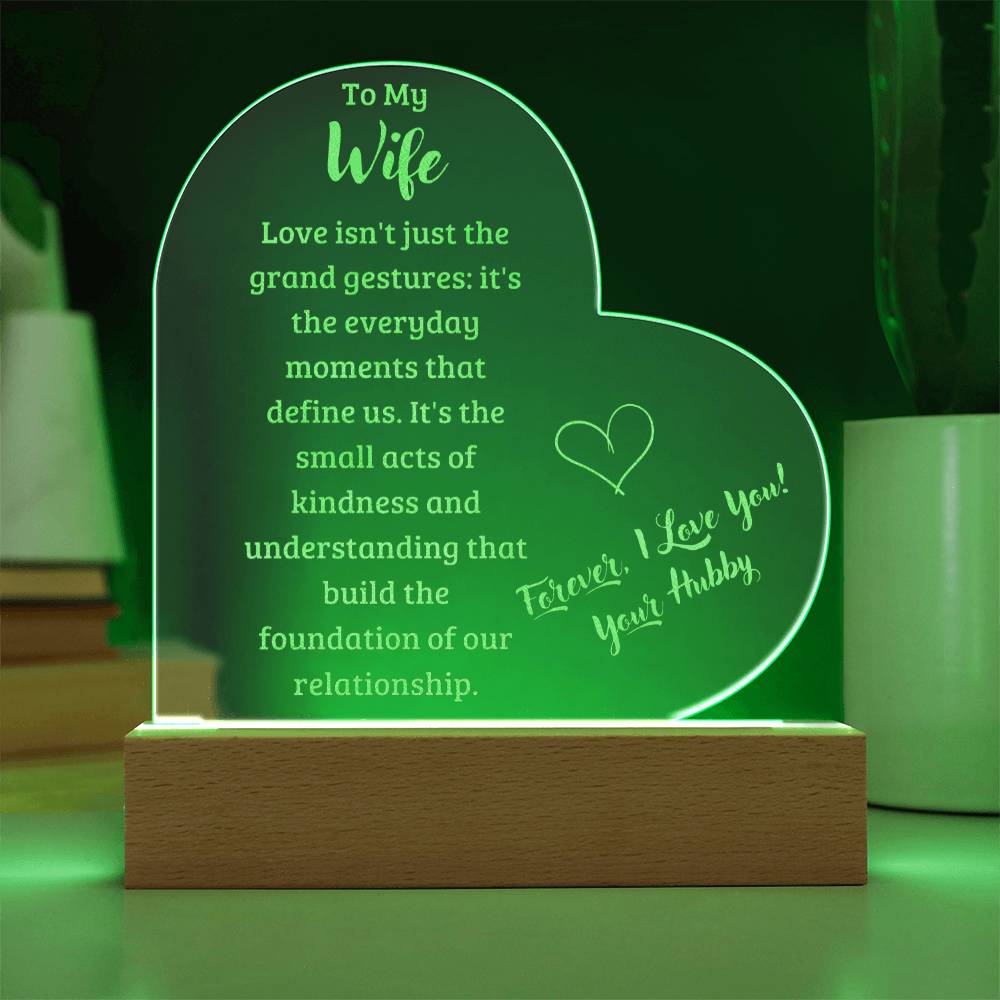 Engraved Acrylic Love Isn't Just The Grand Gestures