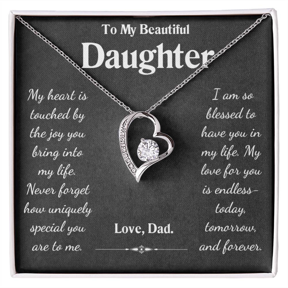 Forever Love Necklace To My Beautiful Daughter