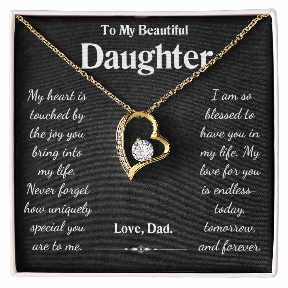 Forever Love Necklace To My Beautiful Daughter