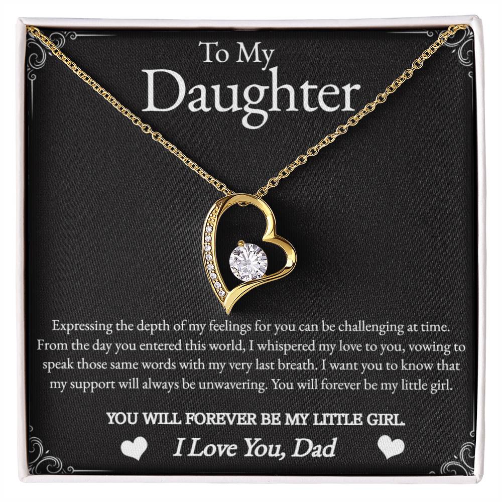 Forever Love Necklace To My Daughter I Love You, Dad