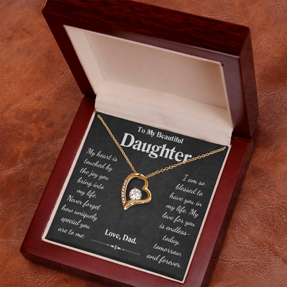 Forever Love Necklace To My Beautiful Daughter