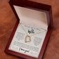 To Wife, Heart Speaks Softly... Forever Love Necklace