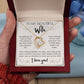 To Wife, Heart Speaks Softly... Forever Love Necklace