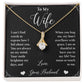 Alluring Beauty Necklace To My Wife I Can't Find Words To Express