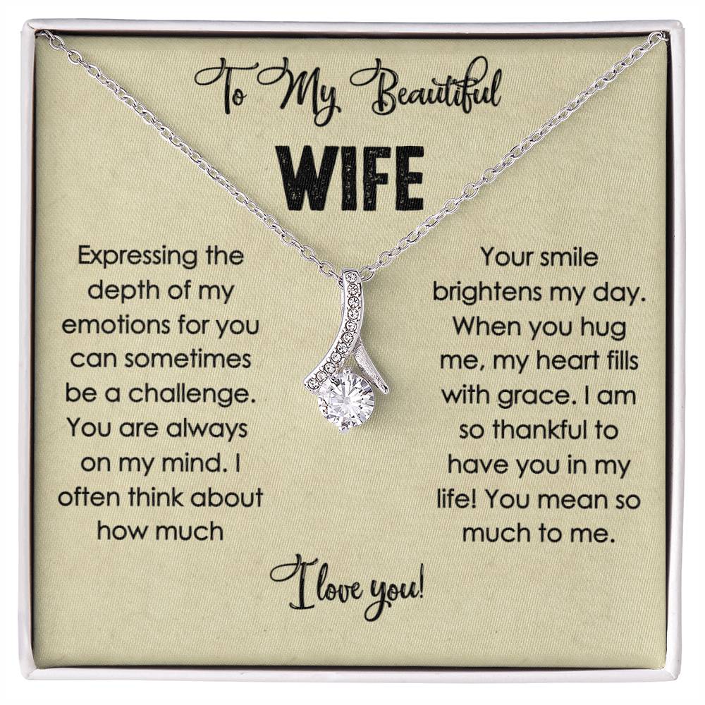 Alluring Beauty Necklace To My Beautiful Wife