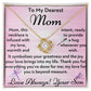 To My Dearest Mom Love Always Your Son Love Knot Necklace