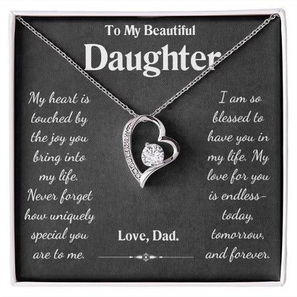 Forever Love Necklace To My Beautiful Daughter