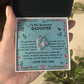 To My Sweetest Daughter I Love You Dad Forever Love Necklace