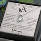 Sometimes It's Hard... To My Beautiful Wife Forever Love Necklace