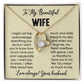 To My Beautiful Wife You mean so much to me Forever Love Necklace