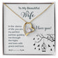 Forever Love Necklace To My Beautiful Wife You Are My Perfect Partner