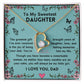 To My Sweetest Daughter I Love You Dad Forever Love Necklace