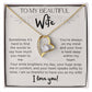 Sometimes It's Hard... To My Beautiful Wife Forever Love Necklace