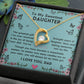 To My Sweetest Daughter I Love You Dad Forever Love Necklace